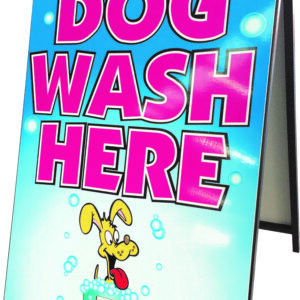 Dog wash sandwich board