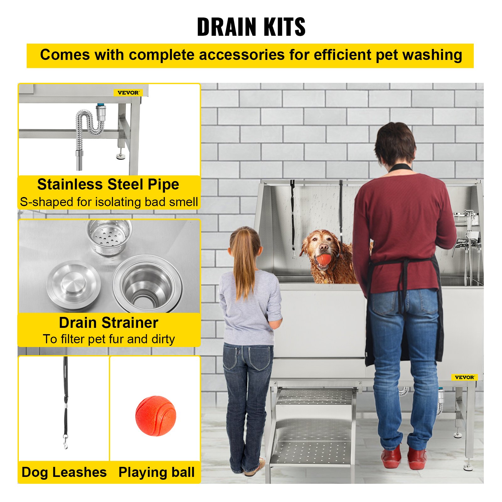 drain for dog wash station