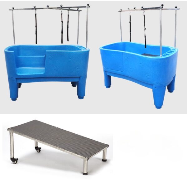 Blue plastic tub