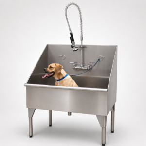Dog in tub